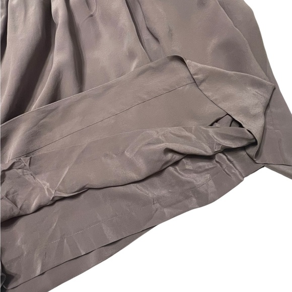 Floreat Gray/taupe Silk Ruffled Mini Dress M - Picture 7 of 12
